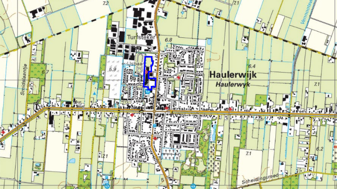 Historische kaart Haulerwijk 2020